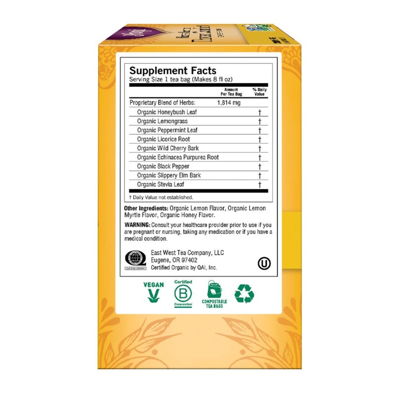 Yogi Tea, Honey Lemon Throat Comfort, 16 Count, Packaging May