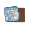 1 x Tignes Piste Map Cork Backed Drinks Coaster -