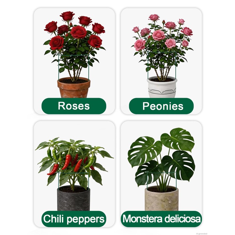 12 Pack Plant Support Stakes, 10" W x 16" H