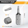 HARFINGTON 5pcs T8 Torx Screwdriver Bit 1/4" Hex Shank 25mm/1"