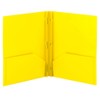 Smead Poly Two-Pocket Folder, Three-Hole Punch Prong Fasteners, Letter Size,