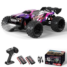 Kodbiby RC Truck, 1/16 Scales 36km/h High-Speed Remote Control Car, 4WD Off Road RTR 2.4GHz Remote Control Rock Crawler Car with 390 Brush Motor Lights Gift for Adults or Kids