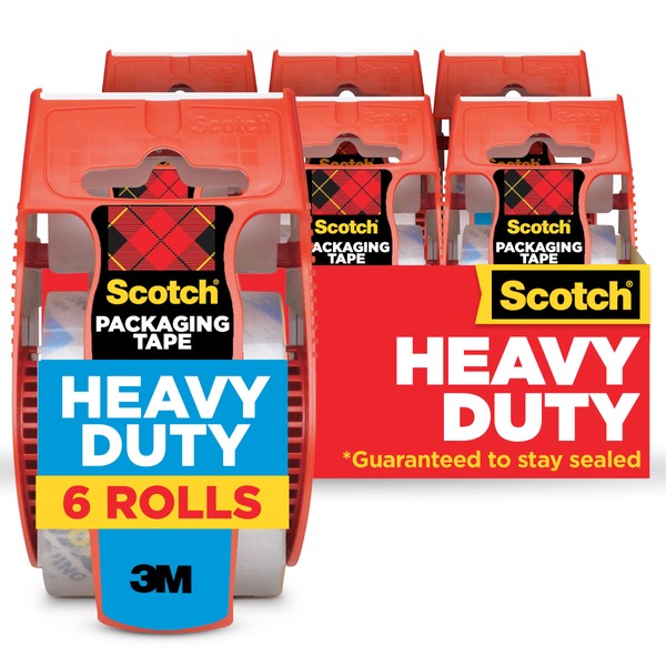 Scotch Heavy Duty Packaging Tape, 1.88" x 22.2 yd, Designed