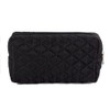 Black Quilted Cosmetic Bag
