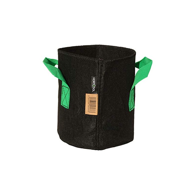 HORTOSOL Plant Bag Black / Green (5 Litres, Diameter 18