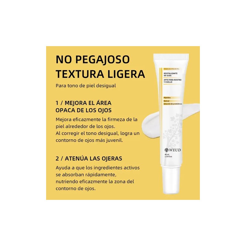Weud Contorno De Ojos Retinol Antiarrugas Aclarante 40ml X2