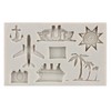 Airplane Silicone Molds Travel Luggage Bag Fondant Mold Set Of