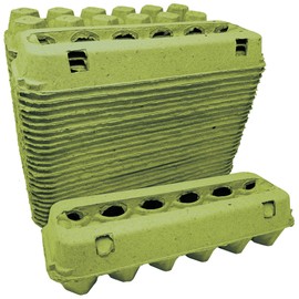 Cackle Hatchery Vented Paper Pulp Egg Cartons - Green (24 Pack)