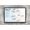Framed College Football Stadium Map - Features Pac 12 Teams