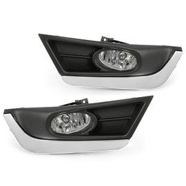 HECASA Fog Lights Compatible with 2017-2019 Honda CR-V CRV Front Fog Lamps Halogen Replacement for 33901-SLE-305 33951-SLE-305 LH & RH Clear Lens