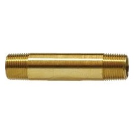 Midland Industries 28152 Long Nipple, 1/2 in MNPT x 1/2 in MNPT, 1-1/2 in, Brass (4 Pack)