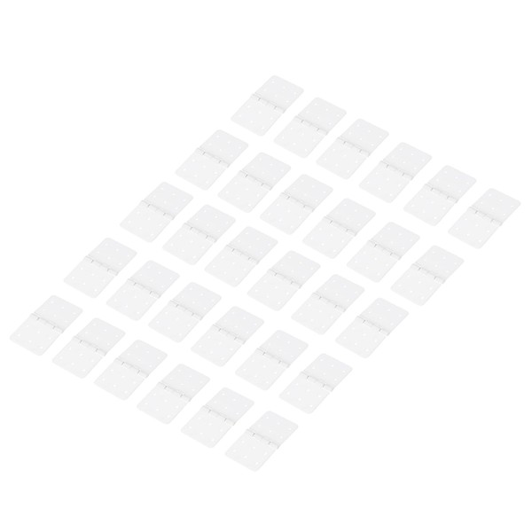 MECCANIXITY 30Pcs Small Pinned Nylon Plastic Hinges 1.4" x 0.8"