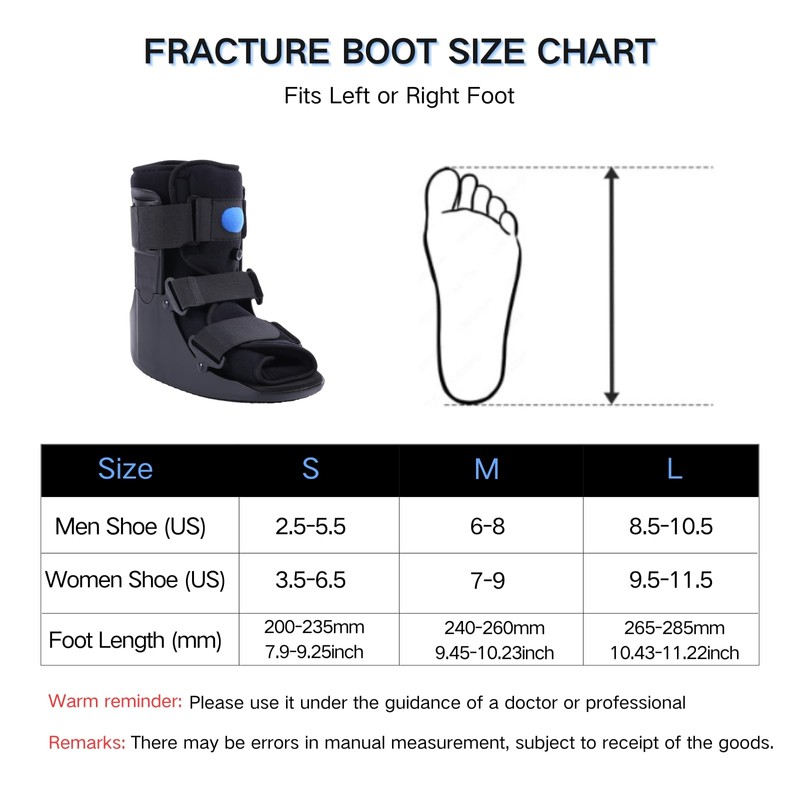 Mathgetin Air Walker Boot Short Fracture Boot for Sprained Ankle