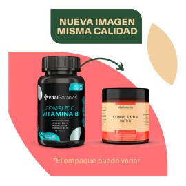 Vitaminas Complejo B + Biotina + Arandano 60 Capsulas