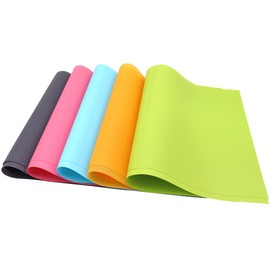 Panngu Antibacterial Fridge Mats Remove Moisture for Fridge Shelves, Anti-Moisture, DIY Cut to Size, Fridge Inserts, Drawer Mat, Pack of 10, 5 Colours
