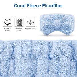 3 Pieces Towel Headbands for Women,Face Wash,Skincare Headband,Makeup Spa Headband(Pink, Blue, White)