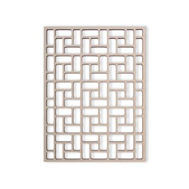 Lattice Panel with a Wood Brick Rose Decorative Design MDF Home & Yard Décor - Wall Panel - Privacy Screen - Trellis - Indoor and Outdoor Use