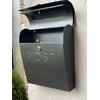 NACH Locking Black Wall Mount Mailbox, Durable Euro Black Mailboxes