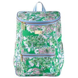 Lilly Pulitzer Insulated Backpack Cooler Large Capacity, Portable Soft Cooler Bag for Picnics, Beach, Pool, Hiking (Blossom Views)