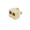 RongYiGo RJ11 Duplex Wall Jack Adapter, Beige