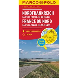 Northern France Marco Polo Map: Ile de France, Haute-Normandie, Picardie (Marco Polo Maps) (German Edition)