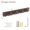 Mop and Broom Holder Wall Mount - Rustic Wood Broom