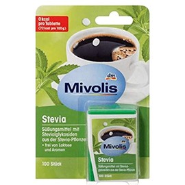 Stevia Tablets Sweeteners with Steviol Glycosides from the Stevia Plant - Free from Lactose and Flavours - Pack of 100