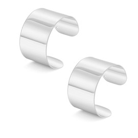 MOZAKA 2 Pcs Cuff Bangle Bracelet for Women Wide Open Cuff Bracelets Gold Sliver Wrist Cuff Wrap Bracelets Adjustable