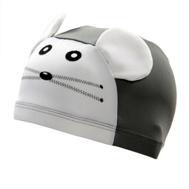 Swimming Cap, Children, Waterproof, High Elastic, Cute, Kids, Swimming Cap, Nylon, Durable, Elastic, Hair Drying, Swimming Cap, Pool, Competition, Hot Springs, Pool Hat, Breathable, Comfortable, 17.7 inches (45 cm), Mouse