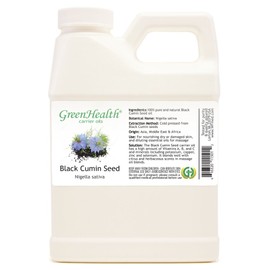 GreenHealth Black Cumin Carrier Oil – 16 fl oz (473 ml) Plastic Jug w/Cap – 100% Pure Carrier Oil