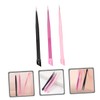 IWOWHERO 3pcs Dual-ended Nail Art Tweezers Straight Tweezers for Nail