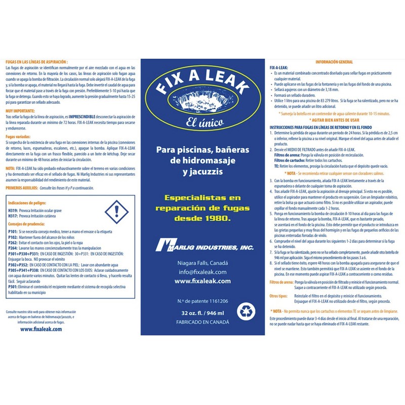 Fix-A-Leak by Marlig for Swimming Pool Spa Hot Tub Leaks