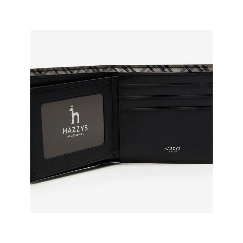 Hazzys (광주신세계)CHESTER 블랙 체크배색 소가죽 반지갑 HJWA5E281BK (Gwangju Shinsegae) CHESTER