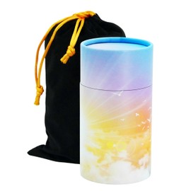 Biodegradable Paper Urn for Scattering Ashes, Scattering Tube for Human Ashes (Heavenly Sun, Mini 5.5")