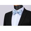 HISDERN Men's Adjustable Bow Ties with Pocket Square Set, Wedding