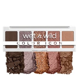 Wet n Wild Paleta de Sombras Color Icon 5 Pan Camo-Flaunt – Paleta de Sombras Neutras y Metálicas, Alta Pigmentación, Larga Duración, Textura Sedosa y Fácil de Difuminar