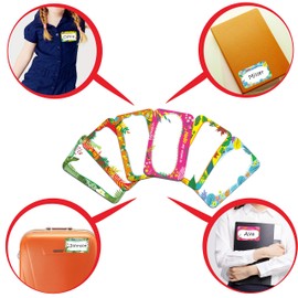 300 Pcs Name Tag Label Sticker in 6 Designs with Perforated Line for School Office Home (3.5"x2.2" Each) …