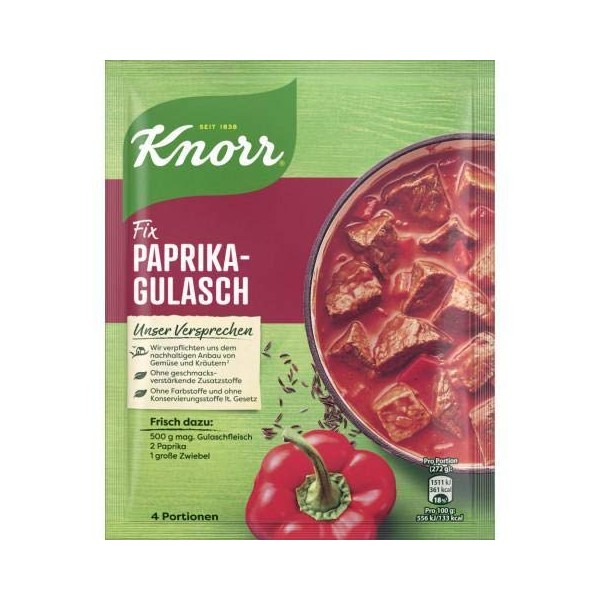 Knorr Fix Paprika -Gulasch Zigeuner Art Sauce Mix- 1 pc