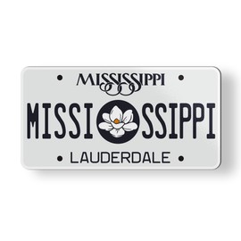 Mississippi State License Plate Style Magnet for Car Fridge Locker Metal Door - 3.5"