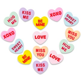 WATINC Valentines Fridge Magnets Decorations - 14PCS Valentine’s Day Sweet Heart Strong Refrigerator Magnetic Decorative, Mini Resin Romantic Conversation Chat Love Magnet Decal Stickers Wedding Decor