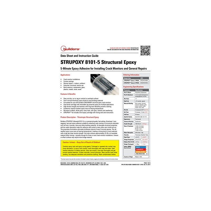STRUPOXY (Abatron Aboweld 8101-5) Thixotropic Structural Epoxy Adhesive Kit with