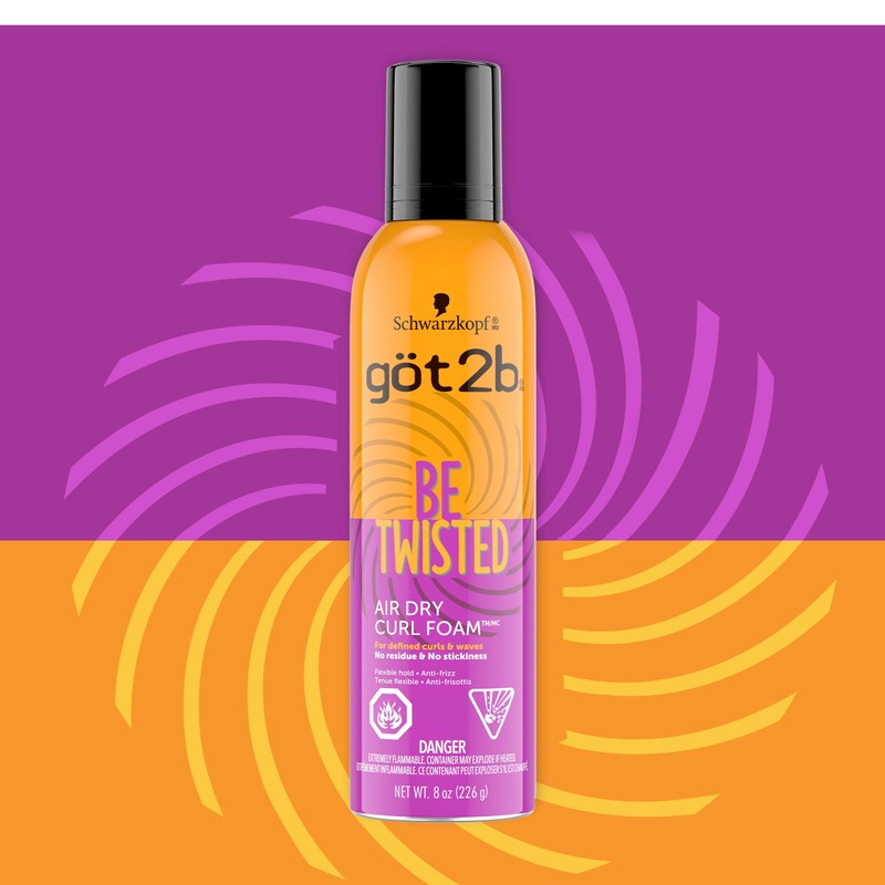 Got2b Be Twisted Air Dry Curl Foam, 8 oz