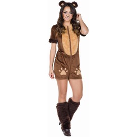 Rubie's Women Costume Brown Bear Jumpsuit Carnival, 38