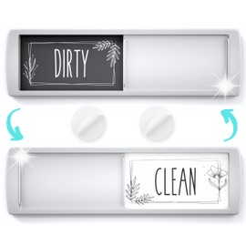 ASSURED SIGNS Stylish Clean Dirty Magnet for Dishwasher 7 x 2 Inch - Dishwasher Magnet Clean Dirty Sign for Kitchen with Sliding Indicator - Promotes Family Routines and Organization