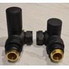 Team Controls Designer Matt Black Corner Angled Radiator Valves 15mm