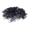Paquete 500 Ligas Elasticas Gomas Para Cabello Niñas Negras Color