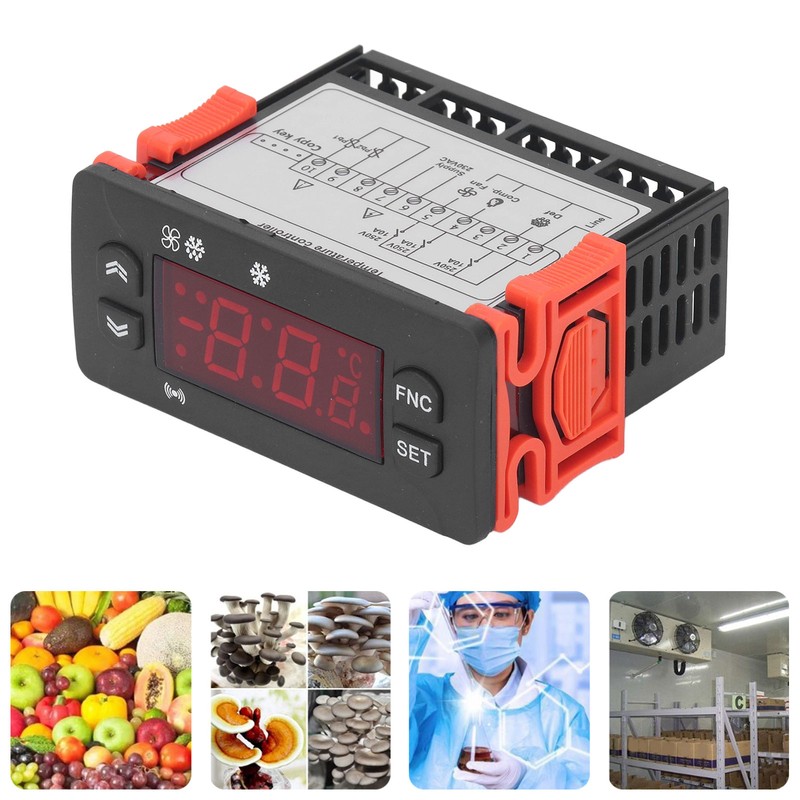 Temperature Controller Fahrenheit Celsius Switchable Digital Display NTC Sensor Thermostat