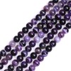 GEM-Inside 6mm Banded Purple Agate Round Gemstone Semi Precious Loose