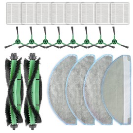 (22 Pack) Accessories for irobot Roomba Vac Robot Vacuum Q0120, Vacuum 2 Essential Robot Q052 Robot Vacuum and Mop Combo Y0140 Y0110 Q011, 2 Roller Brushes, 4 Mop Pads, 8 HEPA Filters, 8 Side Brushes