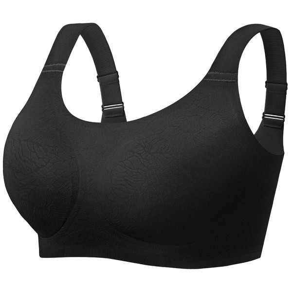 Angelhood Jacquard Seamless Bras for Women Wire Free Full Coverage